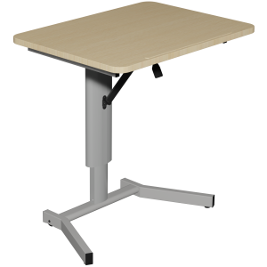 Table multifonction inclinable plateau ép.24 mm stratifié chant ABS piètement époxy - 80x60 cm - H67 à 101 cm