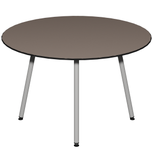 Table ELLA plateau stratifié compact chant âme noire piètement époxy - D120 cm - T6