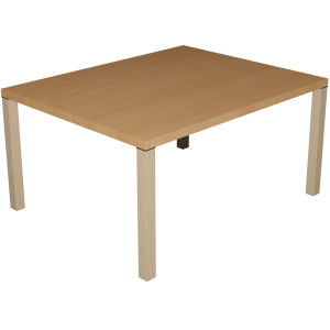 Table CARÉA 4 pieds plateau stratifié ép.45 mm piètement bois - 120x80 cm - T3 - Hêtre de bavière