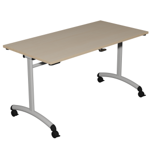 Table MOVE plateau ép.24 mm stratifié chant bois piètement époxy - 160x70 cm - T6