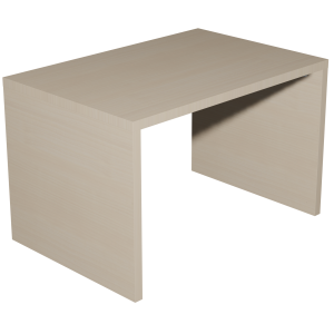 Table CARÉA pieds panneaux et plateau ép.40 mm stratifié chant ABS - 120x80 cm - T6