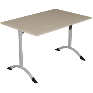 Table SARA DL plateau ép.24 mm stratifié chant ABS piètement époxy - 140x80 cm - T6