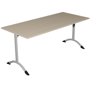 Table SARA DL plateau ép.24 mm stratifié chant ABS piètement époxy - 180x80 cm - T6