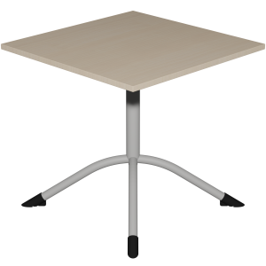 Table SARA plateau ép.24 mm stratifié chant ABS piètement central époxy - 80x80 cm - T6