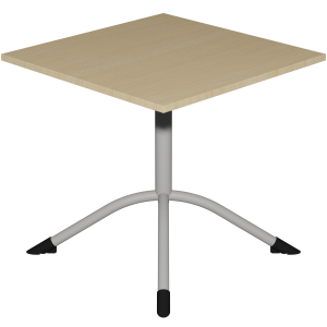 Table SARA plateau ép.24 mm stratifié chant ABS piètement central époxy - 70x70 cm - T6