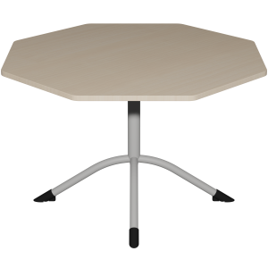 Table SARA plateau ép.24 mm stratifié chant ABS piètement central époxy - octogonale 120 cm - T6