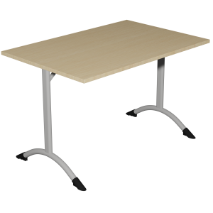 Table SARA DL plateau antibruit ép.24 mm stratifié chant ABS piètement époxy - 120x80 cm - T6