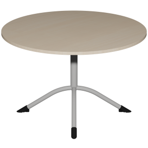 Table SARA plateau antibruit ép.24 mm stratifié chant ABS piètement central époxy - D120 cm - T6