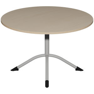 Table SARA plateau antibruit ép.24 mm stratifié chant bois piètement central époxy - D120 cm - T6