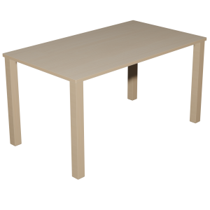 Table CARR?A plateau ?p.24 mm stratifi? chant bois pi?tement bois - 140x80 cm - T6