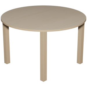 Table CARR?A plateau ?p.24 mm stratifi? chant bois pi?tement bois - D120 cm - T6