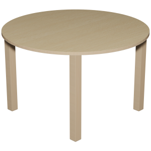 Table CARRÉA plateau ép.24 mm stratifié chant bois piètement bois - D120 cm - T6