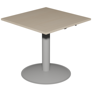 Table MANO HR plateau ép.24 mm stratifié chant ABS piètement époxy - 80x80 cm - H67-90 cm