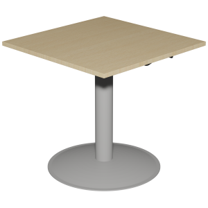 Table MANO HR plateau ép.24 mm stratifié chant ABS piètement époxy - 80x80 cm - H67-90 cm