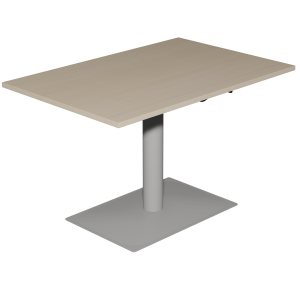 Table MANO HR plateau ép.24 mm stratifié chant ABS piètement époxy - 140x80 cm - H67-90 cm