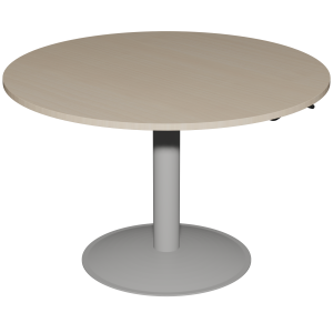 Table MANO HR plateau ép.24 mm stratifié chant ABS piètement époxy - D100 cm - H67-90 cm