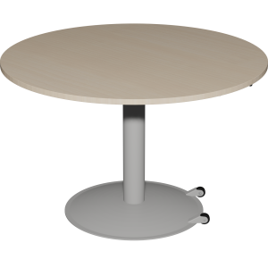 Table MANO HR mobile plateau ép.24 mm stratifié chant ABS piètement époxy - D120 cm - H67-90 cm