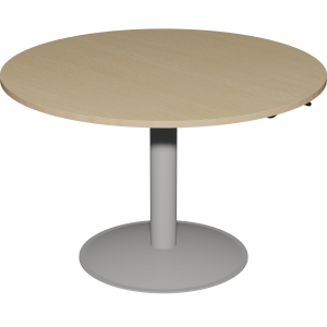Table MANO HR plateau ép.24 mm stratifié chant bois piètement époxy - D120 cm - H67-90 cm