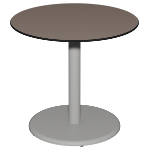 Table MENORCA plateau ?p.12,4 mm stratifi? compact chant ?me noire pi?tement ?poxy - D70 cm - T6
