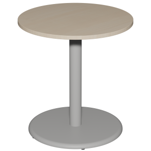 Table MENORCA plateau ép.24 mm stratifié chant ABS piètement époxy - D70 cm - T6