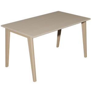 Table MATHILDA plateau ép.24 mm stratifié chant ABS piètement bois - 120x80 cm - T6