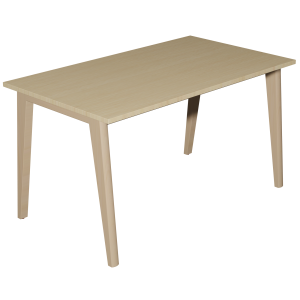 Table MATHILDA plateau ép.24 mm stratifié chant ABS piètement bois - 120x80 cm - T6