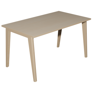 Table MATHILDA plateau ?p.24 mm stratifi? chant et pi?tement bois - 120x80 cm - T6