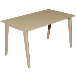 Table MATHILDA plateau ép.24 mm stratifié chant et piètement bois - 120x80 cm - T6