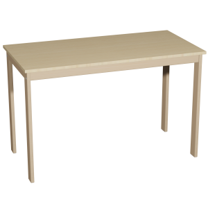 Bureau VERCORS II plateau mélaminé chant ABS piètement bois - 120x60 cm - T6