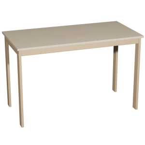 Bureau VERCORS II plateau mélaminé chant ABS piètement bois - 100x60 cm - T6