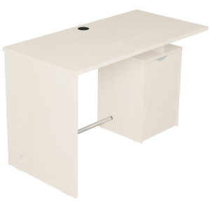 Bureau HABITAT caisson 1 tiroir 1 porte à droite mélaminé plateau stratifié - 120x60 cm