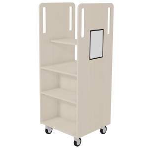 Chariot CHARLY double face médium stratifié et mélaminé - L60,4xP60xH158,4 cm