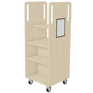 Chariot CHARLY double face médium stratifié et mélaminé - L60,4xP60xH158,4 cm