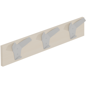 Patères avec panneau YUPI mélaminé et époxy - L65xP6,4xH14,2 cm