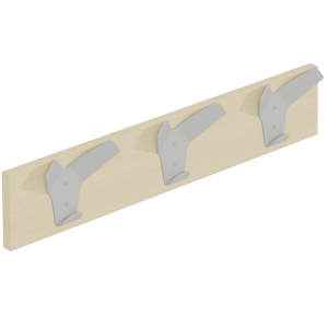 Patères avec panneau YUPI mélaminé et époxy - L65xP6,4xH14,2 cm