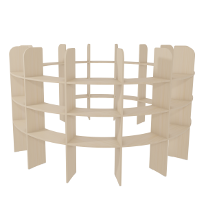 Cabane MUSHROOM multiplis bouleau vernis - D248xH140,5 cm