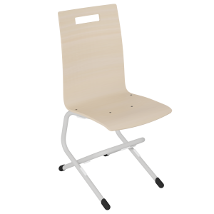 Chaise ÉVA coque C1 Classic bois Blueprotech® piètement époxy - T6