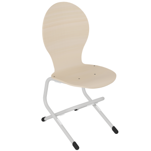 Chaise ÉVA coque C10 Evine bois Blueprotech® piètement époxy - T6