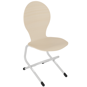 Chaise ÉVA PREMIUM coque C19 Ella bois incolore piètement époxy - T6