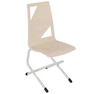 Chaise ÉVA coque C21 Moda bois Blueprotech® piètement époxy - T6