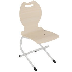 Chaise ÉVA coque C22 Bandana bois Blueprotech® piètement époxy - T6