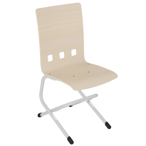 Chaise ÉVA coque C23 Caro bois Blueprotech® piètement époxy - T6