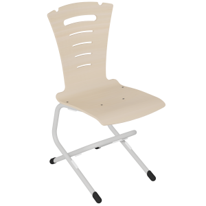 Chaise ÉVA coque C24 Coraly bois Blueprotech® piètement époxy - T6