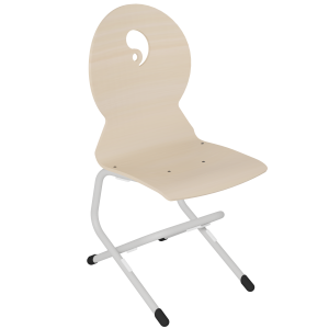Chaise ÉVA coque C4 Yang bois Blueprotech® piètement époxy - T6