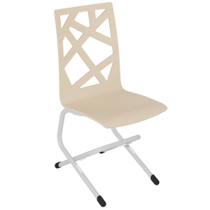 Chaise ÉVA PREMIUM coque C5 Mozaïk bois incolore piètement époxy - T6
