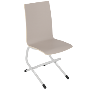 Chaise ÉVA PREMIUM coque C12 Alvana stratifié chant brut piètement époxy - T6