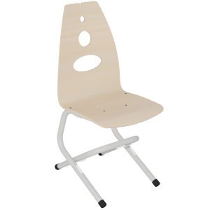 Chaise ÉVY coque C9 Zen bois Blueprotech® piètement aluminium époxy - T6