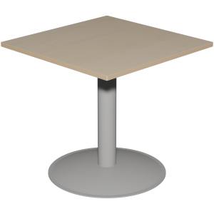 Table MANO plateau ép.24 mm stratifié chant bois piètement époxy - 80x80 cm -T6