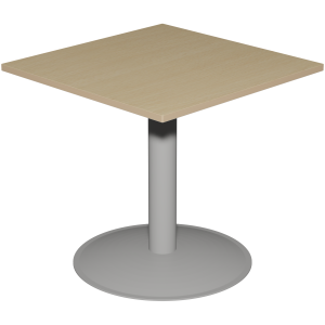 Table MANO plateau ép.24 mm stratifié chant bois piètement époxy - 80x80 cm -T6