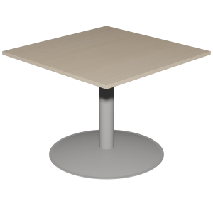 Table MANO plateau ép.24 mm stratifié chant ABS piètement époxy - 100x100 cm - T6